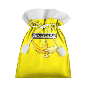 Подарочный 3D мешок с принтом Brazzers в Белгороде, 100% полиэстер | Размер: 29*39 см | brazzers | банан | бразерс | логотип | надпись | прикол | юмор