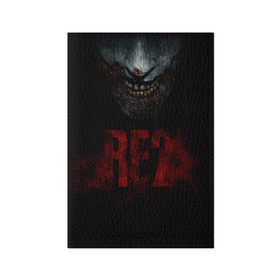 Обложка для паспорта матовая кожа с принтом Resident Evil 2 в Белгороде, натуральная матовая кожа | размер 19,3 х 13,7 см; прозрачные пластиковые крепления | Тематика изображения на принте: 2 | 2019 | dark | evil | game | horror | resident | zombie | зомби | зубы | игра | кровь | лого | обитель зла | ужас