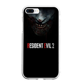 Чехол для iPhone 7Plus/8 Plus матовый с принтом Resident Evil 2 в Белгороде, Силикон | Область печати: задняя сторона чехла, без боковых панелей | 2 | 2019 | dark | evil | game | horror | resident | zombie | зомби | зубы | игра | кровь | лого | обитель зла | ужас