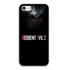 Чехол для iPhone 5/5S матовый с принтом Resident Evil 2 в Белгороде, Силикон | Область печати: задняя сторона чехла, без боковых панелей | 2 | 2019 | dark | evil | game | horror | resident | zombie | зомби | зубы | игра | кровь | лого | обитель зла | ужас