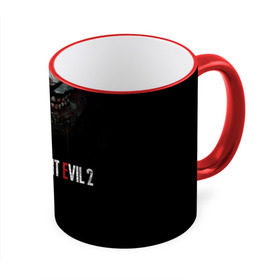 Кружка 3D с принтом Resident Evil 2 в Белгороде, керамика | ёмкость 330 мл | 2 | 2019 | dark | evil | game | horror | resident | zombie | зомби | зубы | игра | кровь | лого | обитель зла | ужас