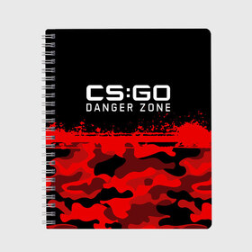 Тетрадь с принтом CSGO - Danger Zone в Белгороде, 100% бумага | 48 листов, плотность листов — 60 г/м2, плотность картонной обложки — 250 г/м2. Листы скреплены сбоку удобной пружинной спиралью. Уголки страниц и обложки скругленные. Цвет линий — светло-серый
 | asiimov | beast | counter | counter strike | counterstrike | cs go | cs:go | csgo | danger | global | hyper | offensive | strike | zone | азимов | гоу | контер | контр | контра | контрстрайк | страйк | сы пщ