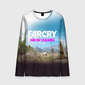 Мужской лонгслив 3D с принтом FAR CRY NEW DAWN в Белгороде, 100% полиэстер | длинные рукава, круглый вырез горловины, полуприлегающий силуэт | Тематика изображения на принте: action | far cry | far cry new dawn | game | gamer | montana | player | shooter | usa | врата эдема | знак | игра | культ | секта | символ | символика | шутер | эдем