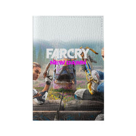 Обложка для паспорта матовая кожа с принтом FAR CRY NEW DAWN в Белгороде, натуральная матовая кожа | размер 19,3 х 13,7 см; прозрачные пластиковые крепления | 