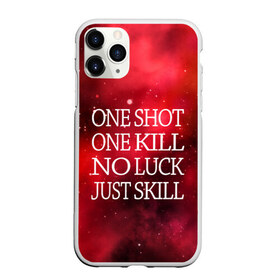 Чехол для iPhone 11 Pro матовый с принтом One Shot One Kill в Белгороде, Силикон |  | Тематика изображения на принте: counter strike. one shot | cs go | csgo | game | one kill | ван шот | красный | лого | надпись | текст