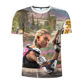Мужская футболка 3D спортивная с принтом Far Cry New Dawn в Белгороде, 100% полиэстер с улучшенными характеристиками | приталенный силуэт, круглая горловина, широкие плечи, сужается к линии бедра | 
