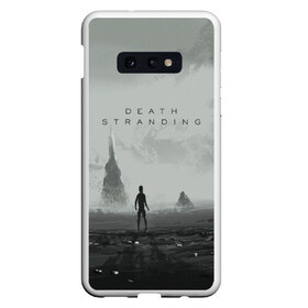 Чехол для Samsung S10E с принтом DEATH STRANDING в Белгороде, Силикон | Область печати: задняя сторона чехла, без боковых панелей | bridges | death stranding | game | hideo kojima | kojima productions | man | norman reedus | scar | sony interactive entertainment | suit | tie | игры | кодзима