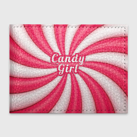 Обложка для студенческого билета с принтом Candy Girl в Белгороде, натуральная кожа | Размер: 11*8 см; Печать на всей внешней стороне | вкусняшка | карамель | конфета | милый | няша | розовый | сладкая девочка | сладость