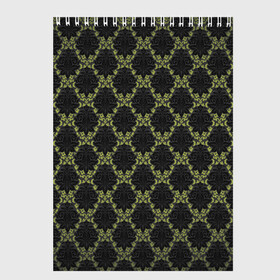 Скетчбук с принтом Victorian - 36577512ik в Белгороде, 100% бумага
 | 48 листов, плотность листов — 100 г/м2, плотность картонной обложки — 250 г/м2. Листы скреплены сверху удобной пружинной спиралью | Тематика изображения на принте: 36577512ik | black | gothic | gray | green | lace | pattern | style | texture | victorian | wallpaper | викторианский | готика | зеленый | кружево | обои | серый | стиль | текстура | черный