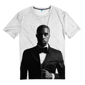Мужская футболка 3D с принтом Kanye West Halftone в Белгороде, 100% полиэфир | прямой крой, круглый вырез горловины, длина до линии бедер | kanye | kanye west | yandhi | кани | кани вест | кани вэст | янди