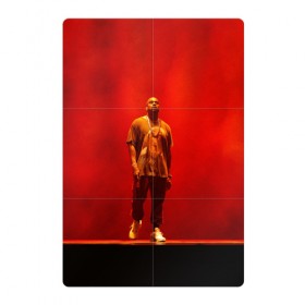 Магнитный плакат 2Х3 с принтом Kanye West Red On Stage в Белгороде, Полимерный материал с магнитным слоем | 6 деталей размером 9*9 см | 