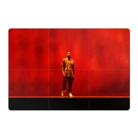 Магнитный плакат 3Х2 с принтом Kanye West Red On Stage в Белгороде, Полимерный материал с магнитным слоем | 6 деталей размером 9*9 см | 