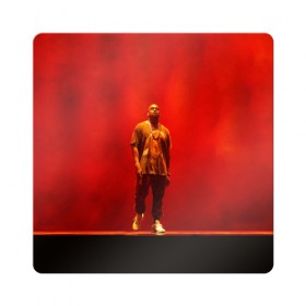 Магнит виниловый Квадрат с принтом Kanye West Red On Stage в Белгороде, полимерный материал с магнитным слоем | размер 9*9 см, закругленные углы | Тематика изображения на принте: 