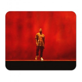 Коврик прямоугольный с принтом Kanye West Red On Stage в Белгороде, натуральный каучук | размер 230 х 185 мм; запечатка лицевой стороны | 