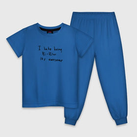 Детская пижама хлопок с принтом Hate Being Bipolar Its Awesome в Белгороде, 100% хлопок |  брюки и футболка прямого кроя, без карманов, на брюках мягкая резинка на поясе и по низу штанин
 | kanye | kanye west | yandhi | кани | кани вест | кани вэст | янди