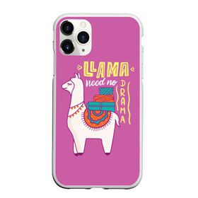 Чехол для iPhone 11 Pro матовый с принтом Lama в Белгороде, Силикон |  | Тематика изображения на принте: glama | lama | анд | горы | дикое | домашнее | животное | индейци | лама | мех | шерсть