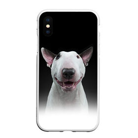 Чехол для iPhone XS Max матовый с принтом Oh snap! в Белгороде, Силикон | Область печати: задняя сторона чехла, без боковых панелей | bull terrier | dog |   | бультерьер | собака