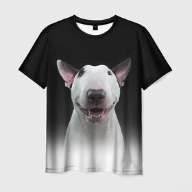 Мужская футболка 3D с принтом Oh snap! в Белгороде, 100% полиэфир | прямой крой, круглый вырез горловины, длина до линии бедер | bull terrier | dog |   | бультерьер | собака