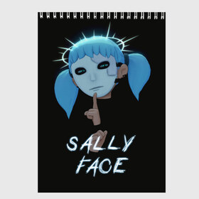 Скетчбук с принтом Sally Face (6) в Белгороде, 100% бумага
 | 48 листов, плотность листов — 100 г/м2, плотность картонной обложки — 250 г/м2. Листы скреплены сверху удобной пружинной спиралью | face | fisher | larry johnson | mask | sally | sally face | sally fisher | демоны | духи | маска | призраки | салли | салли фейс | салли фишер | фейс