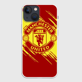 Чехол для iPhone 13 mini с принтом Манчестер Юнайтед в Белгороде,  |  | manchester | manchester united | mufc | red devils | клубная | красные дьяволы | манчестер | манчестер юнайтед | фанатская | футбольная | футбольный клуб | юнайтед