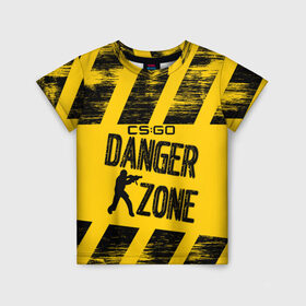 Детская футболка 3D с принтом Counter-Strike: Danger Zone в Белгороде, 100% гипоаллергенный полиэфир | прямой крой, круглый вырез горловины, длина до линии бедер, чуть спущенное плечо, ткань немного тянется | 