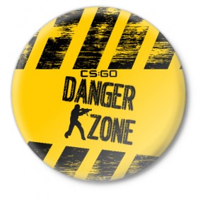 Значок с принтом Counter-Strike: Danger Zone в Белгороде,  металл | круглая форма, металлическая застежка в виде булавки | 