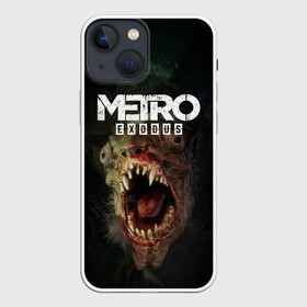 Чехол для iPhone 13 mini с принтом Metro Exodus в Белгороде,  |  | 2019 | 2033 | exodus | game | logo | metro | апокалипсис | герой | зубы | игра | исход | лого | метро | монстр | персонаж | сталкер