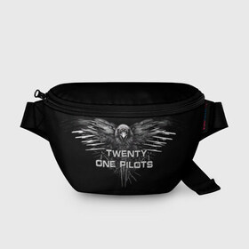 Поясная сумка 3D с принтом Twenty One Pilots в Белгороде, 100% полиэстер | плотная ткань, ремень с регулируемой длиной, внутри несколько карманов для мелочей, основное отделение и карман с обратной стороны сумки застегиваются на молнию | heathens | one | pilots | twenty | джош дан | инди | ник томас | поп | рэп | тайлер джозеф | хип хоп | электропоп