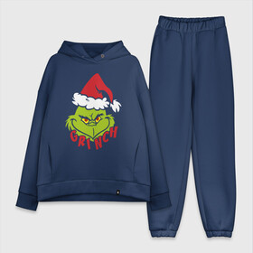 Женский костюм хлопок Oversize с принтом Cristmas Grinch в Белгороде,  |  | grinch | гринч | новый год | рождество