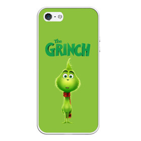 Чехол для iPhone 5/5S матовый с принтом The Grinch в Белгороде, Силикон | Область печати: задняя сторона чехла, без боковых панелей | Тематика изображения на принте: grinch | гринч | новый год | рождество