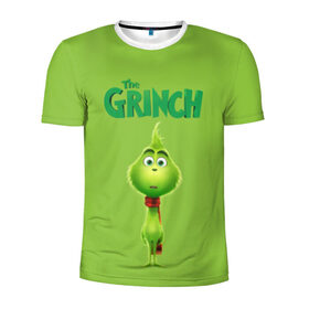 Мужская футболка 3D спортивная с принтом The Grinch в Белгороде, 100% полиэстер с улучшенными характеристиками | приталенный силуэт, круглая горловина, широкие плечи, сужается к линии бедра | Тематика изображения на принте: grinch | гринч | новый год | рождество