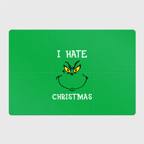 Магнитный плакат 3Х2 с принтом I hate christmas в Белгороде, Полимерный материал с магнитным слоем | 6 деталей размером 9*9 см | grinch | гринч | новый год | рождество