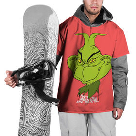 Накидка на куртку 3D с принтом Mr. Grinch в Белгороде, 100% полиэстер |  | Тематика изображения на принте: grinch | гринч | новый год | рождество