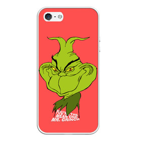 Чехол для iPhone 5/5S матовый с принтом Mr Grinch в Белгороде, Силикон | Область печати: задняя сторона чехла, без боковых панелей | grinch | гринч | новый год | рождество