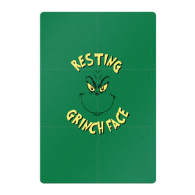 Магнитный плакат 2Х3 с принтом Resting Grinch Face в Белгороде, Полимерный материал с магнитным слоем | 6 деталей размером 9*9 см | Тематика изображения на принте: grinch | гринч | новый год | рождество