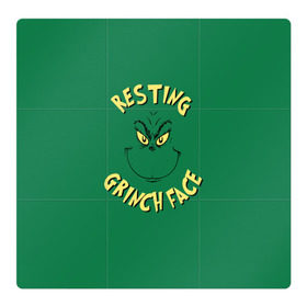 Магнитный плакат 3Х3 с принтом Resting Grinch Face в Белгороде, Полимерный материал с магнитным слоем | 9 деталей размером 9*9 см | Тематика изображения на принте: grinch | гринч | новый год | рождество
