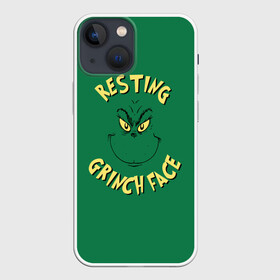 Чехол для iPhone 13 mini с принтом Resting Grinch Face в Белгороде,  |  | grinch | гринч | новый год | рождество