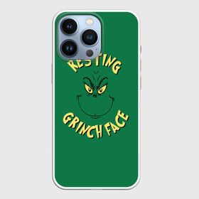Чехол для iPhone 13 Pro с принтом Resting Grinch Face в Белгороде,  |  | grinch | гринч | новый год | рождество