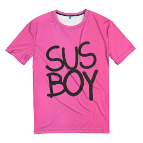 Мужская футболка 3D с принтом Susboy в Белгороде, 100% полиэфир | прямой крой, круглый вырез горловины, длина до линии бедер | baby | cry | lil peep | lil peep cry baby | pink | susboy | камуфляж | лил | лилпип | пип | розовый | розовый камуфляж