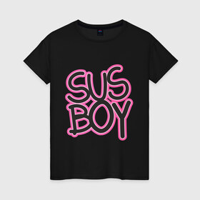 Женская футболка хлопок с принтом Susboy в Белгороде, 100% хлопок | прямой крой, круглый вырез горловины, длина до линии бедер, слегка спущенное плечо | baby | cry | lil peep | lil peep cry baby | pink | susboy | камуфляж | лил | лилпип | пип | розовый | розовый камуфляж