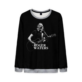 Мужской свитшот 3D с принтом Roger Waters, Pink Floyd в Белгороде, 100% полиэстер с мягким внутренним слоем | круглый вырез горловины, мягкая резинка на манжетах и поясе, свободная посадка по фигуре | Тематика изображения на принте: roger waters | джордж уотерс | композитор | певец | поэт