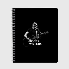Тетрадь с принтом Roger Waters Pink Floyd в Белгороде, 100% бумага | 48 листов, плотность листов — 60 г/м2, плотность картонной обложки — 250 г/м2. Листы скреплены сбоку удобной пружинной спиралью. Уголки страниц и обложки скругленные. Цвет линий — светло-серый
 | Тематика изображения на принте: roger waters | джордж уотерс | композитор | певец | поэт