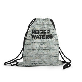 Рюкзак-мешок 3D с принтом Roger Waters. The Wall в Белгороде, 100% полиэстер | плотность ткани — 200 г/м2, размер — 35 х 45 см; лямки — толстые шнурки, застежка на шнуровке, без карманов и подкладки | pink floyd | roger waters | джордж уотерс | композитор | певец | поэт