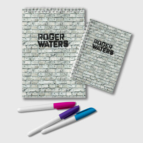 Блокнот с принтом Roger Waters The Wall в Белгороде, 100% бумага | 48 листов, плотность листов — 60 г/м2, плотность картонной обложки — 250 г/м2. Листы скреплены удобной пружинной спиралью. Цвет линий — светло-серый
 | Тематика изображения на принте: pink floyd | roger waters | джордж уотерс | композитор | певец | поэт