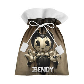 Подарочный 3D мешок с принтом Bendy в Белгороде, 100% полиэстер | Размер: 29*39 см | Тематика изображения на принте: bendy | bendy in the ink machine | cartoon | game | бенди | игра