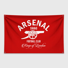 Флаг-баннер с принтом Арсенал в Белгороде, 100% полиэстер | размер 67 х 109 см, плотность ткани — 95 г/м2; по краям флага есть четыре люверса для крепления | arsenal | gooner | gunners | арсенал | канониры | клубная | лондон | фанатская | футбол | футбольная | футбольный клуб | футбольный клуб arsenal
