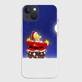 Чехол для iPhone 13 с принтом Гомер Санта Клаус в Белгороде,  |  | bart | family | homer | lisa | maggie | marge | santa | simpson | simpsons | thesimpsons | барт | герой | гомер | город | лиза | мардж | мегги | санта | семья | симпсоны | супергерой