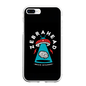 Чехол для iPhone 7Plus/8 Plus матовый с принтом Zebrahead - Brain Invaders в Белгороде, Силикон | Область печати: задняя сторона чехла, без боковых панелей | album | brain | core | invaders | mind | rapcore | rock | ufo | zebrahead | альбом | зебрахед | мозг