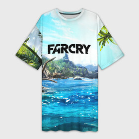 Платье-футболка 3D с принтом FARCRY в Белгороде,  |  | far cry | far cry 5 | far cry new dawn | farcry | fc 5 | fc5 | game | new dawn | игры | постапокалипсис | фар край | фар край 5