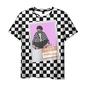 Мужская футболка 3D с принтом Френдзона Мэйклав в Белгороде, 100% полиэфир | прямой крой, круглый вырез горловины, длина до линии бедер | бойчик | группа | музыка | мультяшка | мэйклав | песни | подростки | поп панк | френдзона